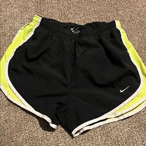 Nike Women's Black and Green Shorts